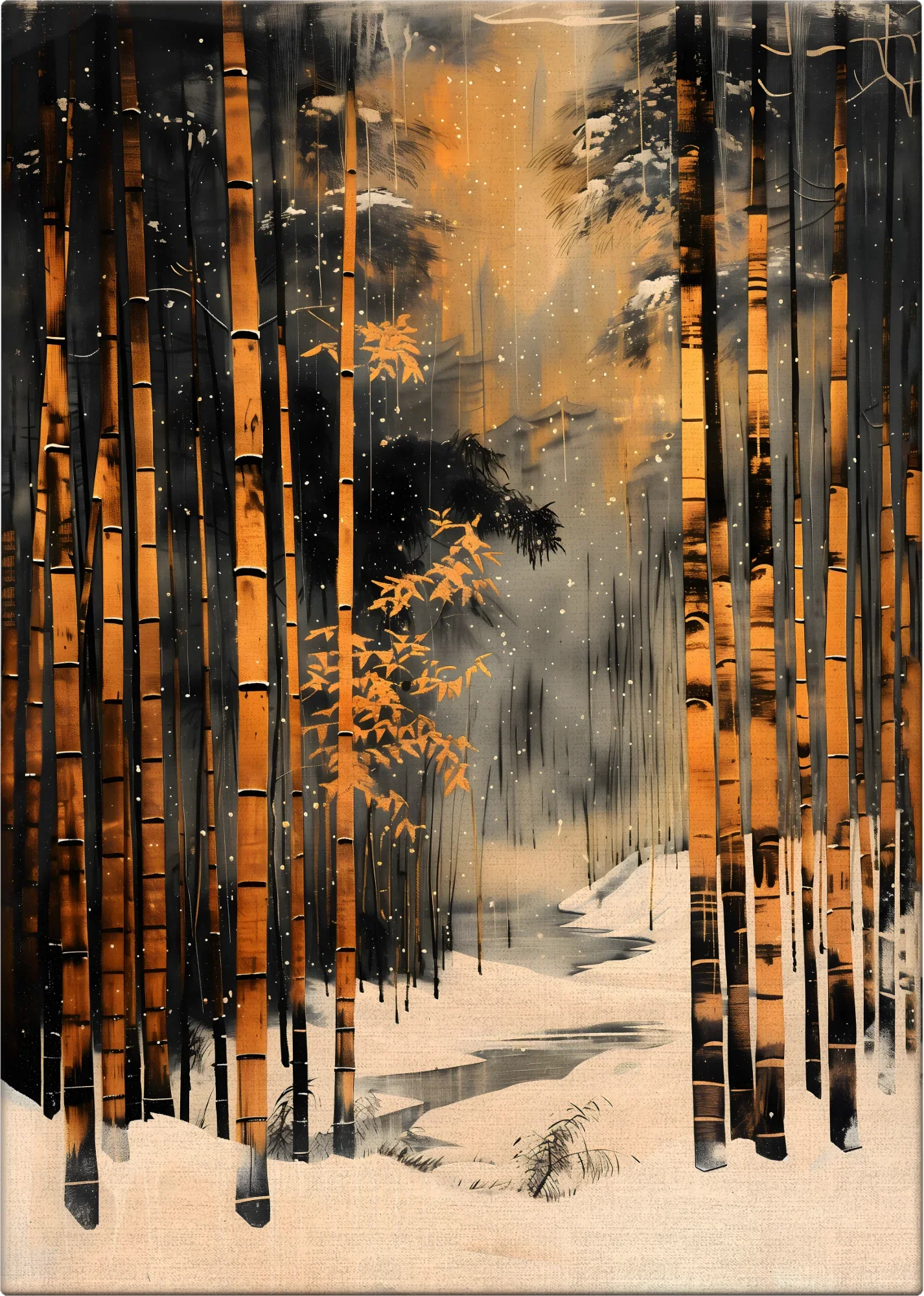 Bamboo In The Snow - Canvas - Image 3