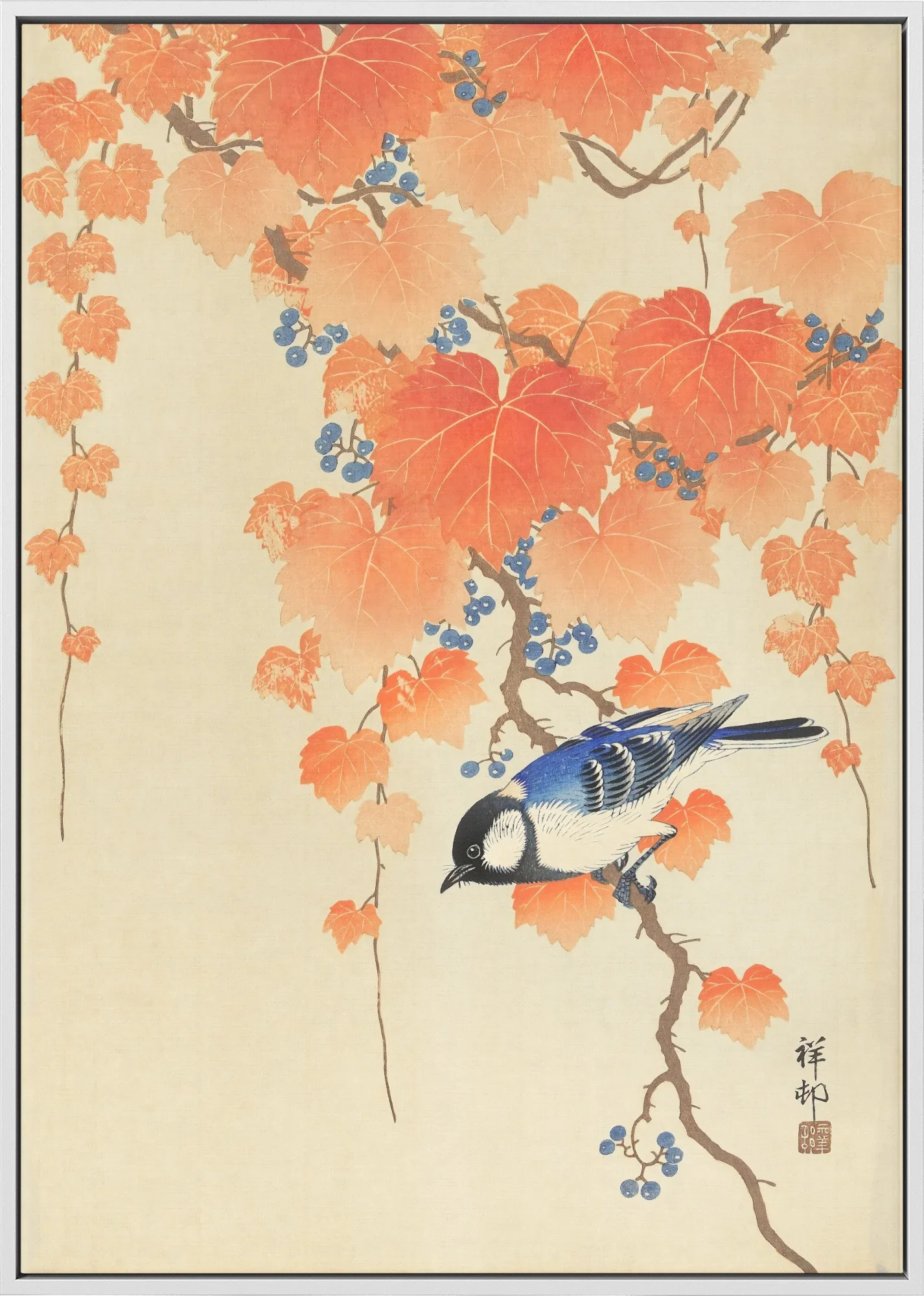 Bird and Red Ivy - Canvas - Image 6