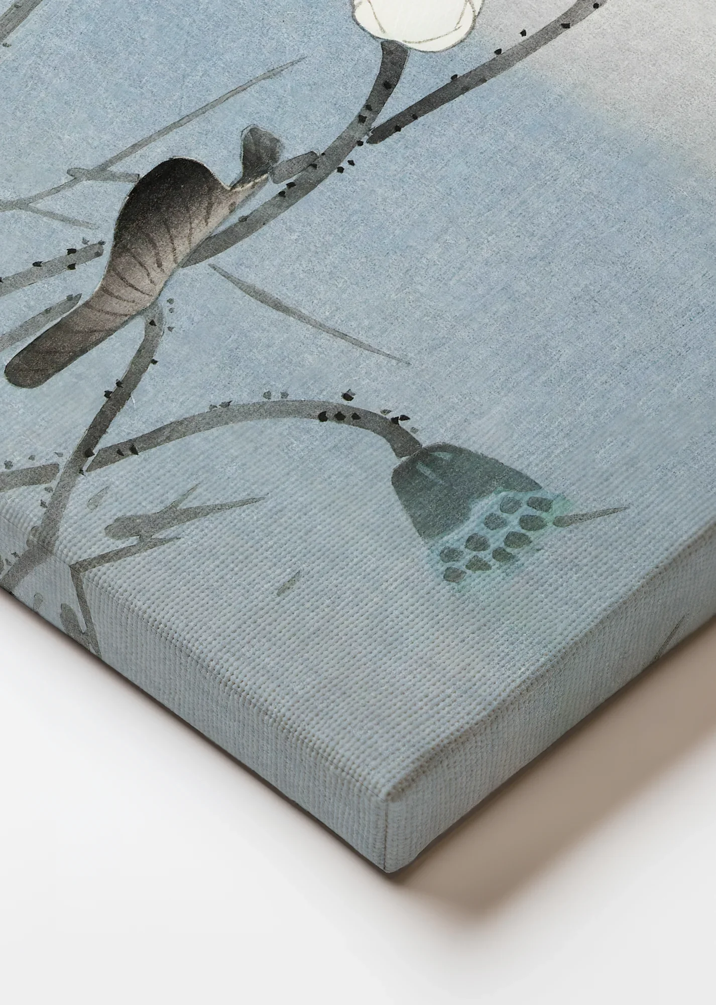 Kingfisher with Lotus Flower - Canvas - Image 4