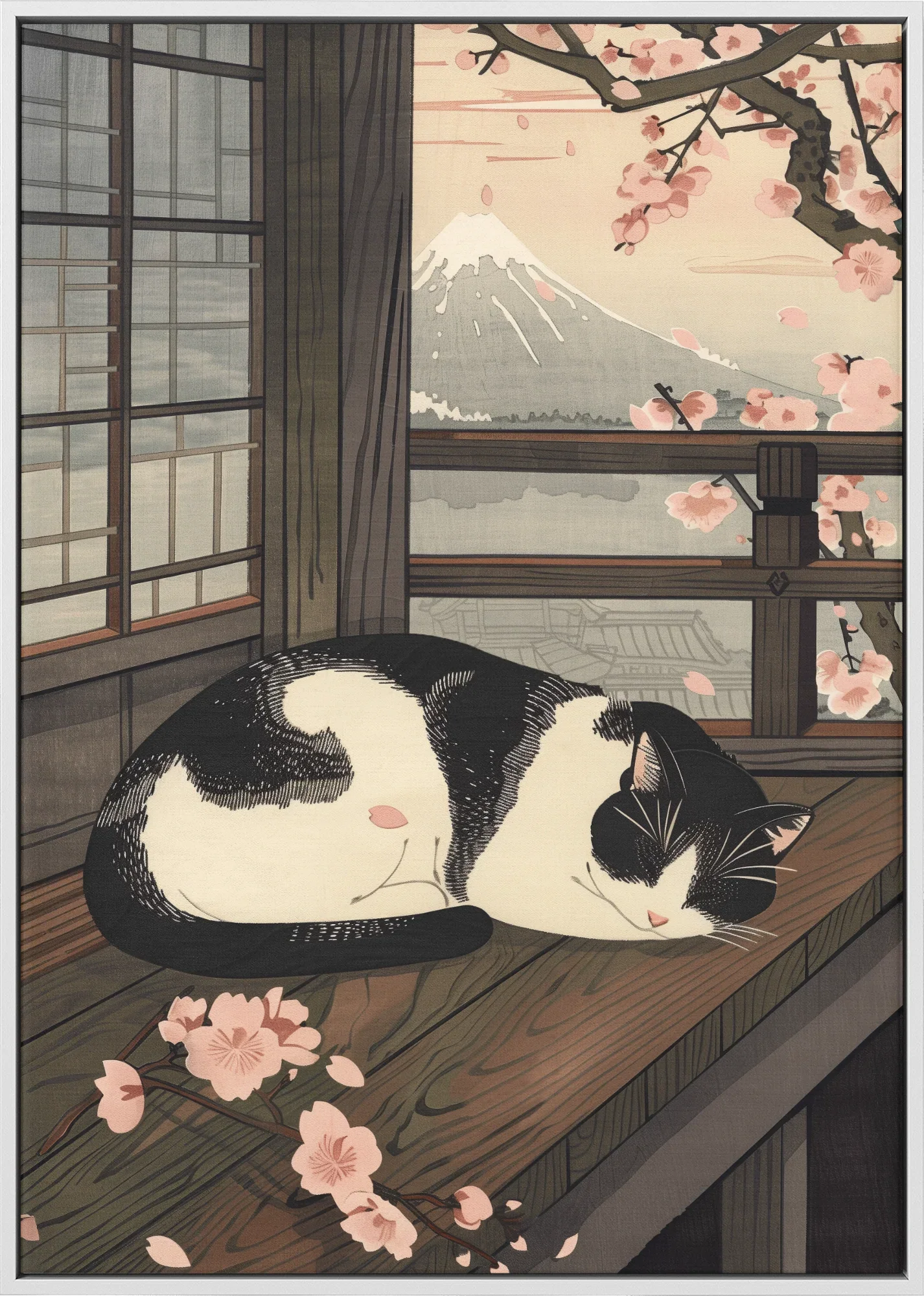 Sleeping Cat in Spring - Canvas - Image 6