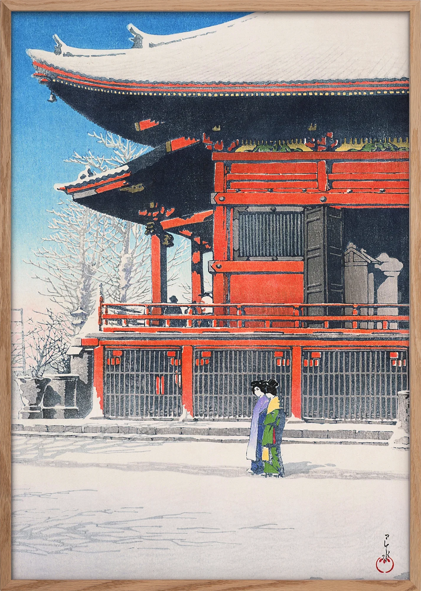 Clearing after a Snowfall at Asakusa - Image 4