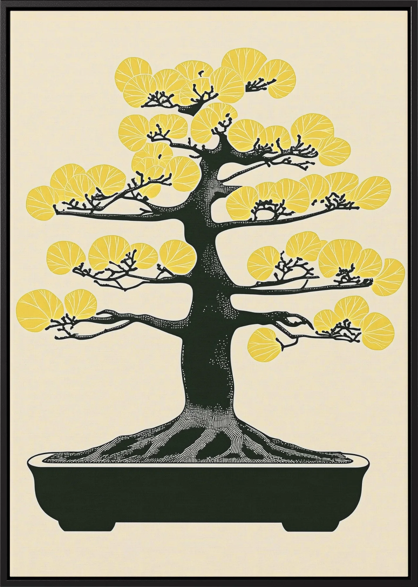 Golden Bonsai Brilliance - Canvas