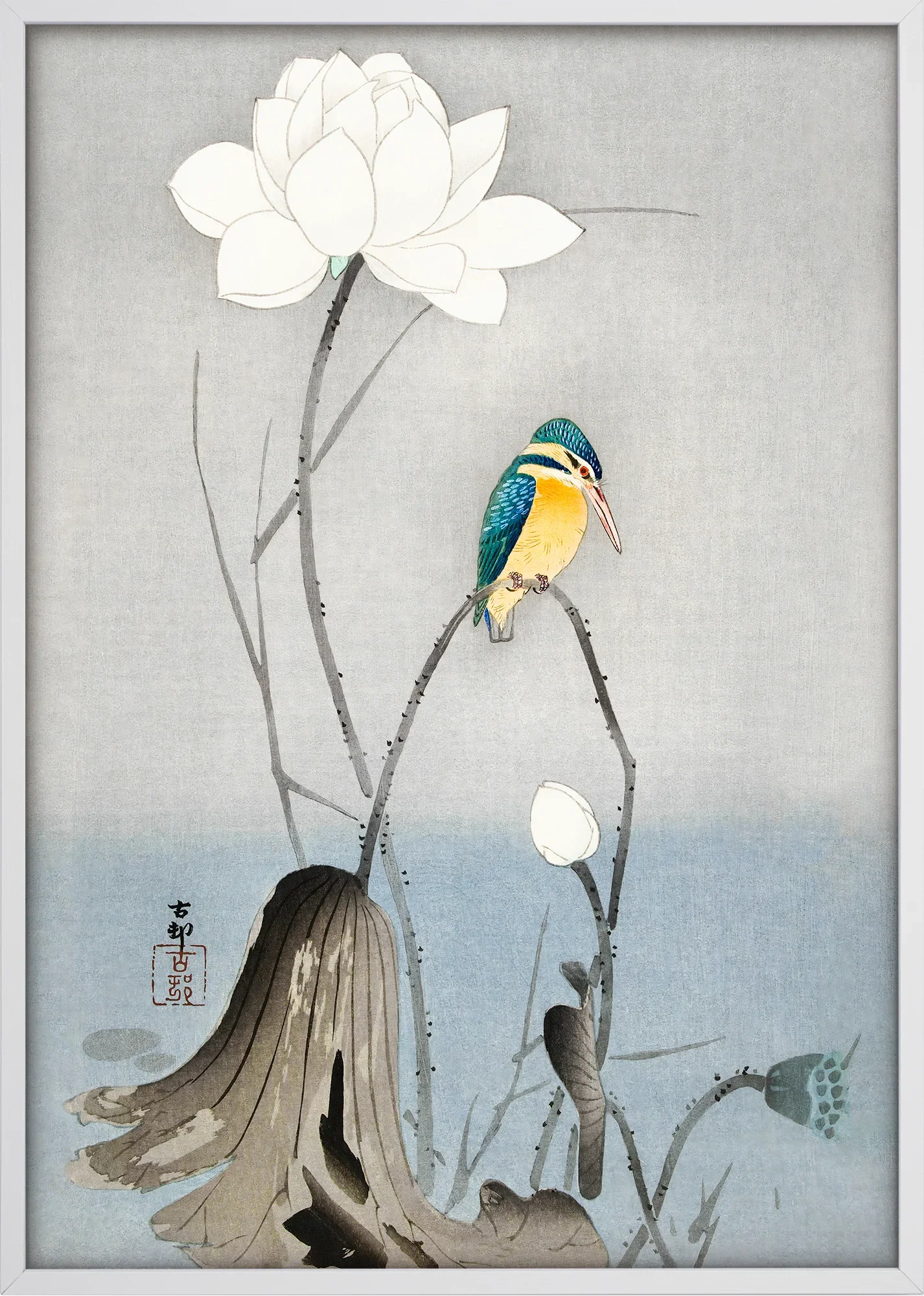 Kingfisher with Lotus Flower - Image 5