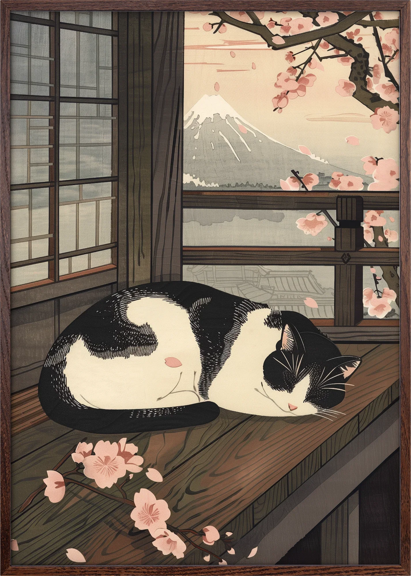 Sleeping Cat in Spring - Image 6