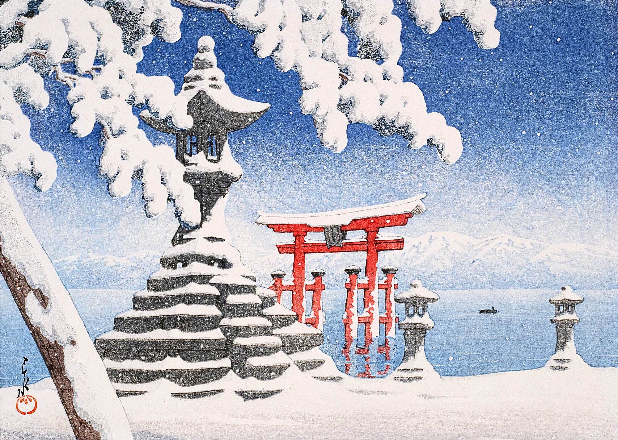 Snow at Itsukushima - Image 2