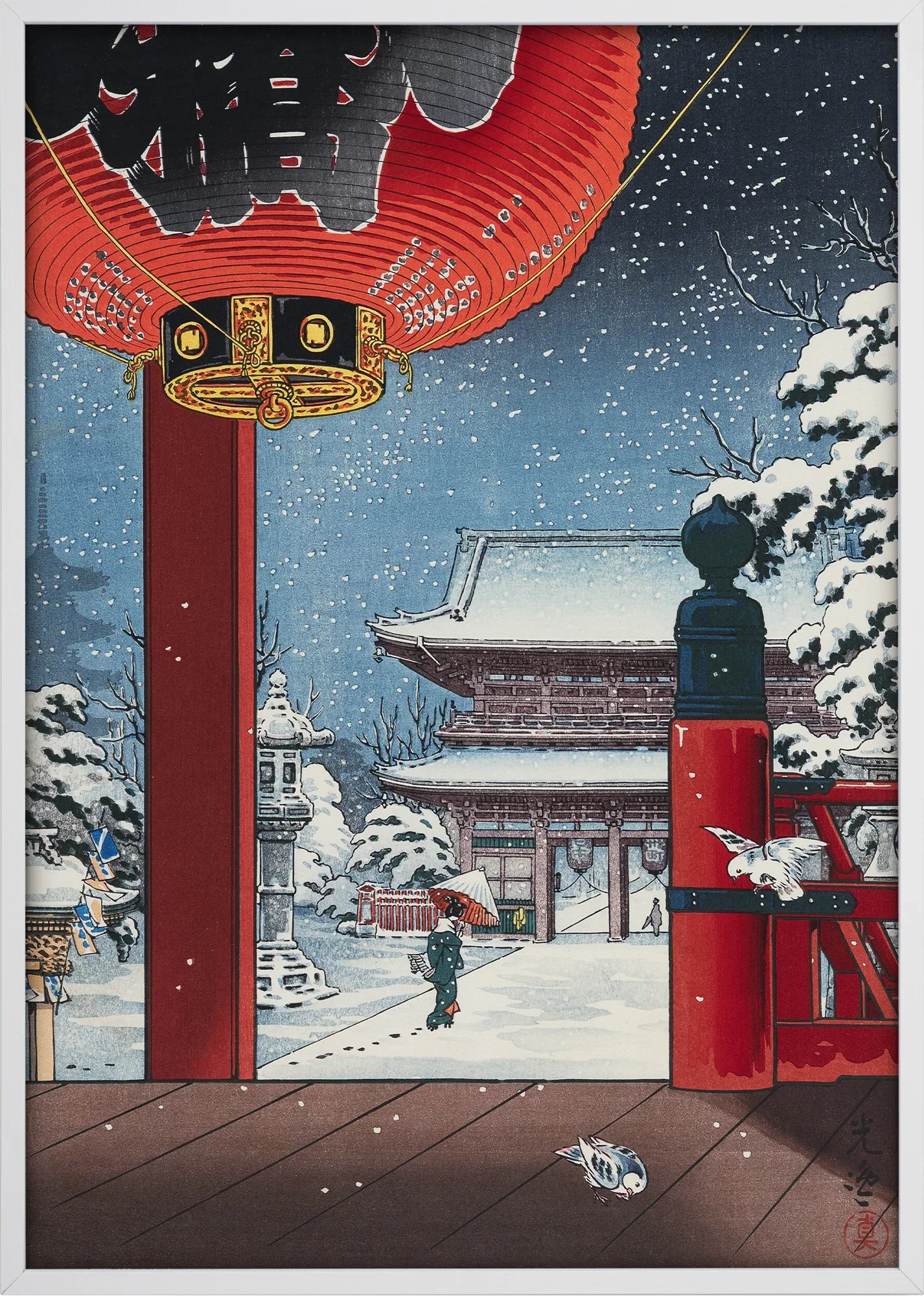 Winter Snow at Asakusa Kannon Temple - Image 5